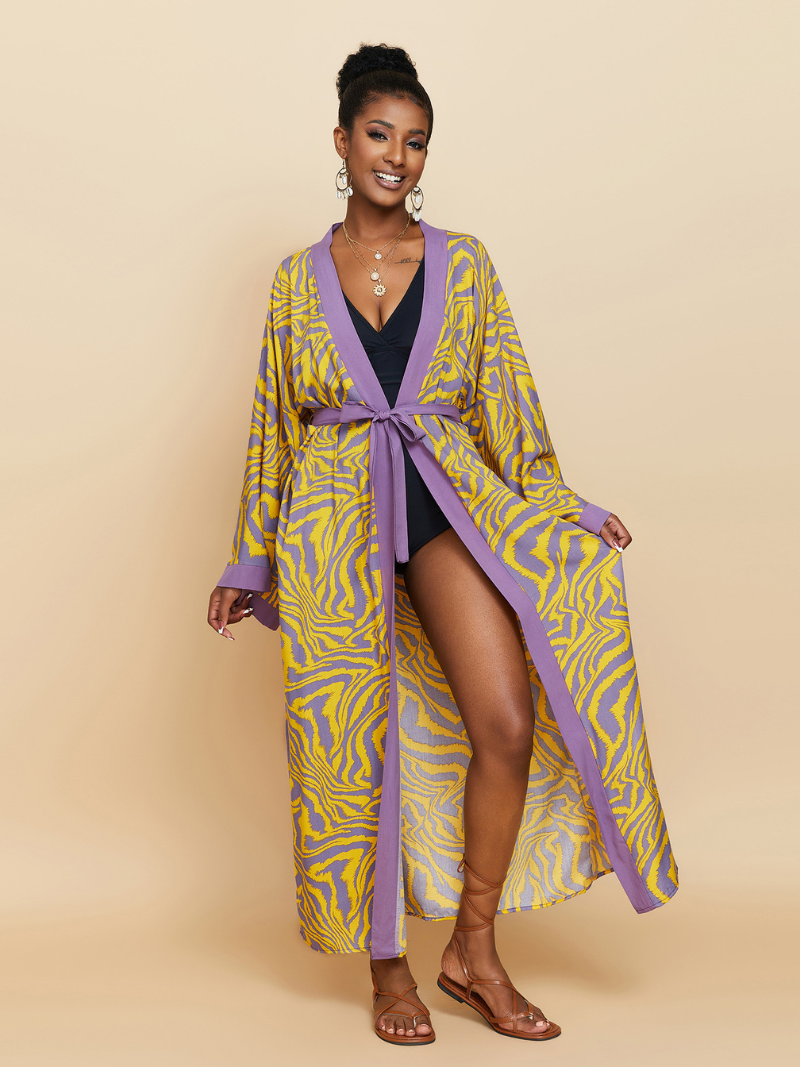 Music Of Love Rayon Long Kimono Jacket 2