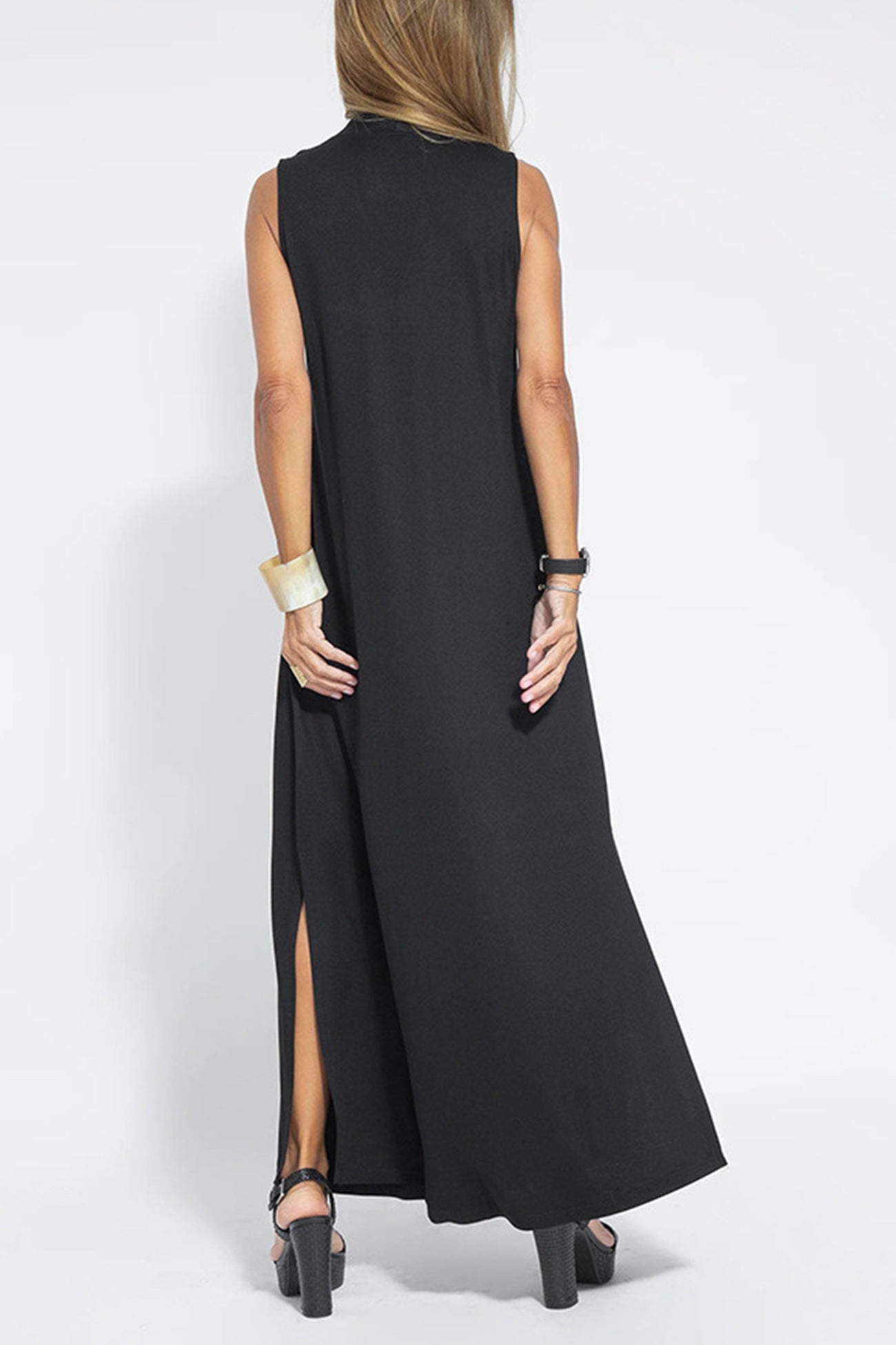 Stylish V Neck Tank Dress and Long Cardigan Set for You