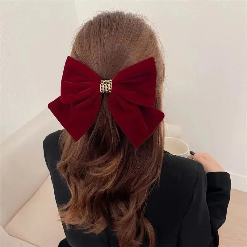 Vintage Black Wine Red Prom Party Christmas Hair Accessory - Fashionpara