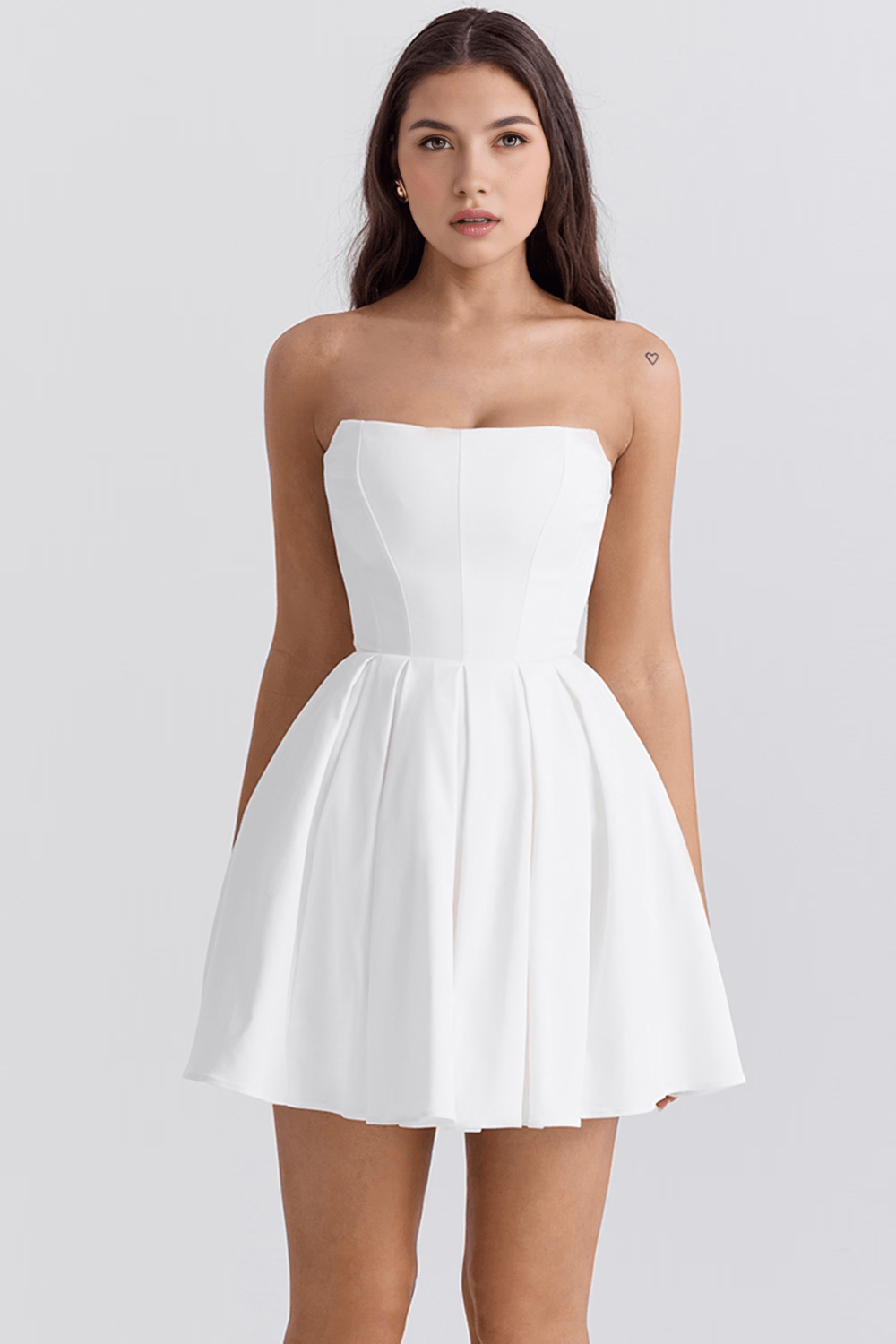 Strapless Corset Fit and Flare Mini Dress 2
