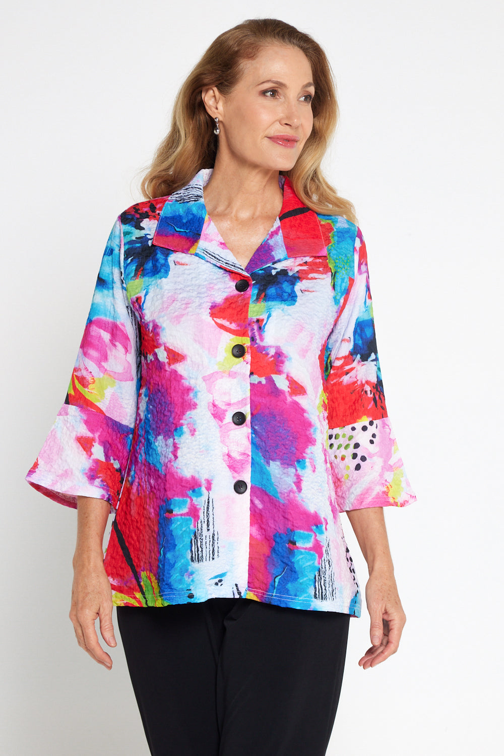Veronica Blouse - Vivid Watercolour