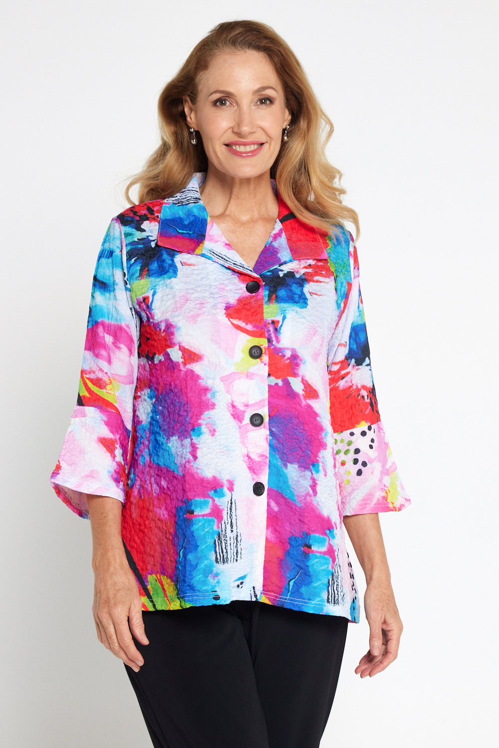 Veronica Blouse - Vivid Watercolour