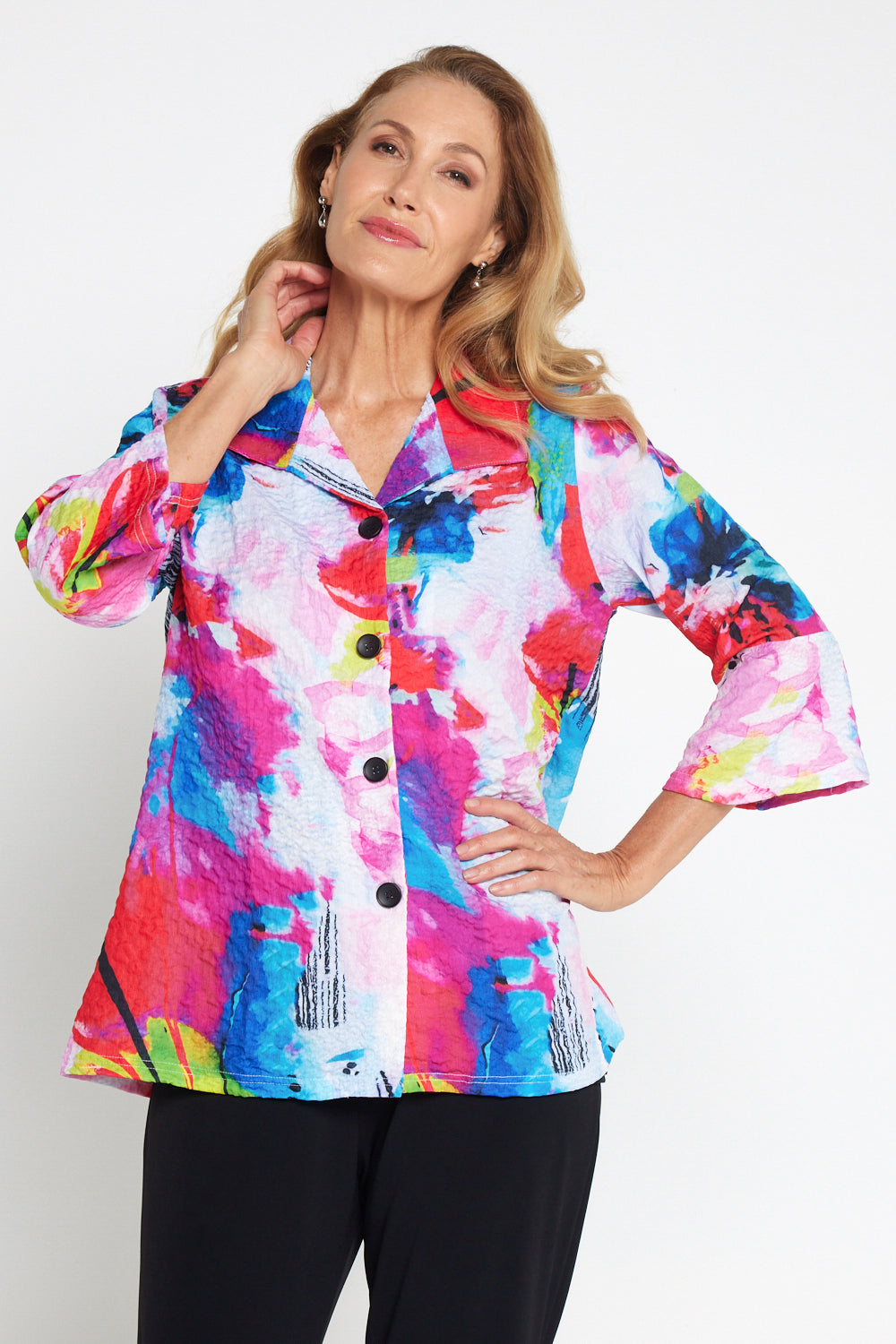 Veronica Blouse - Vivid Watercolour
