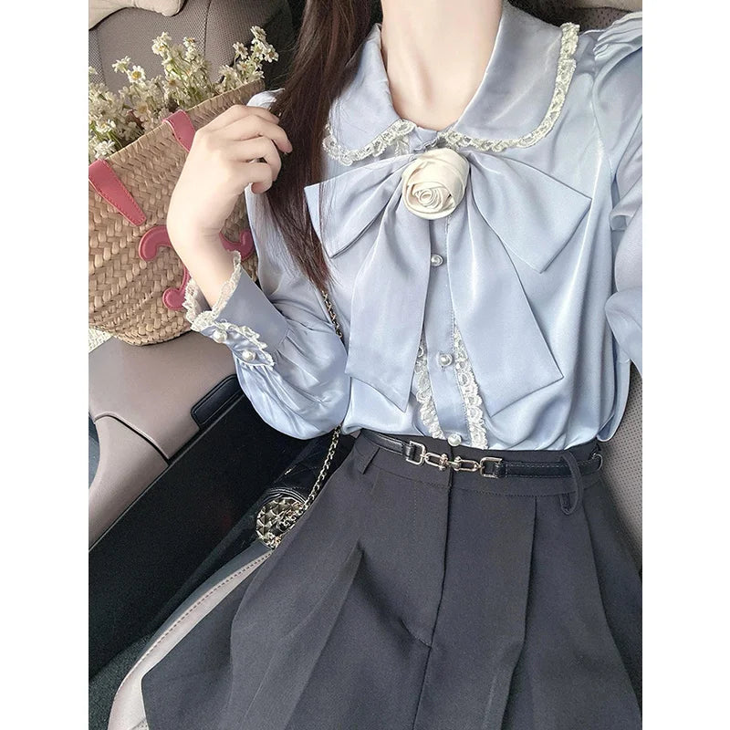 French Lace Lolita Elegant Long Sleeve Blouse