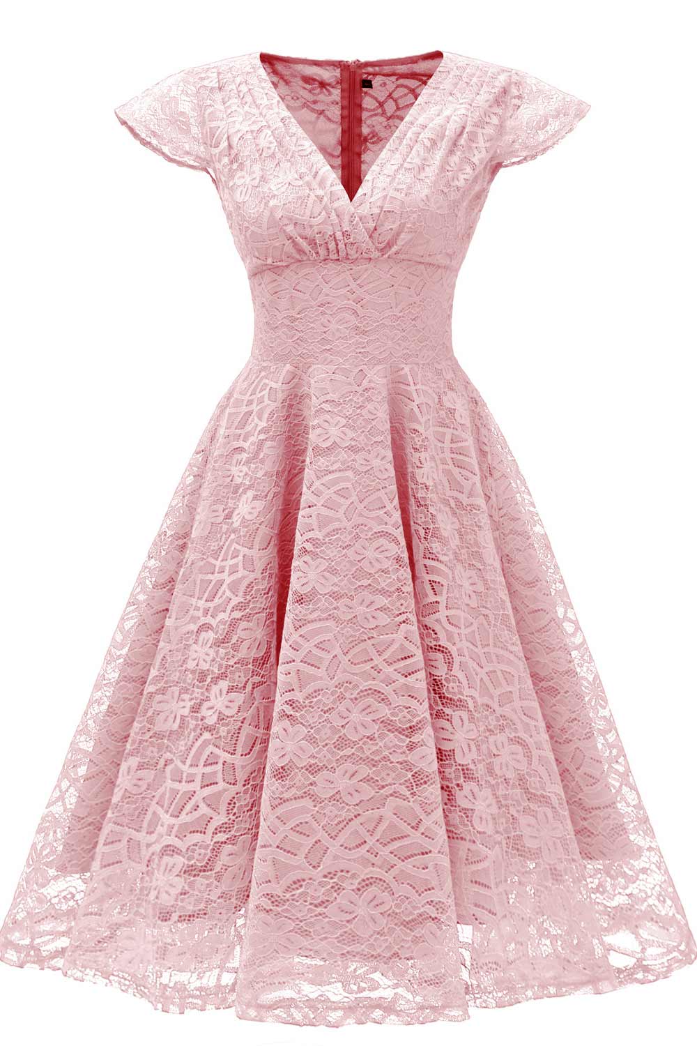 Vintage Lace V-neck Cocktail Dress - Mislish