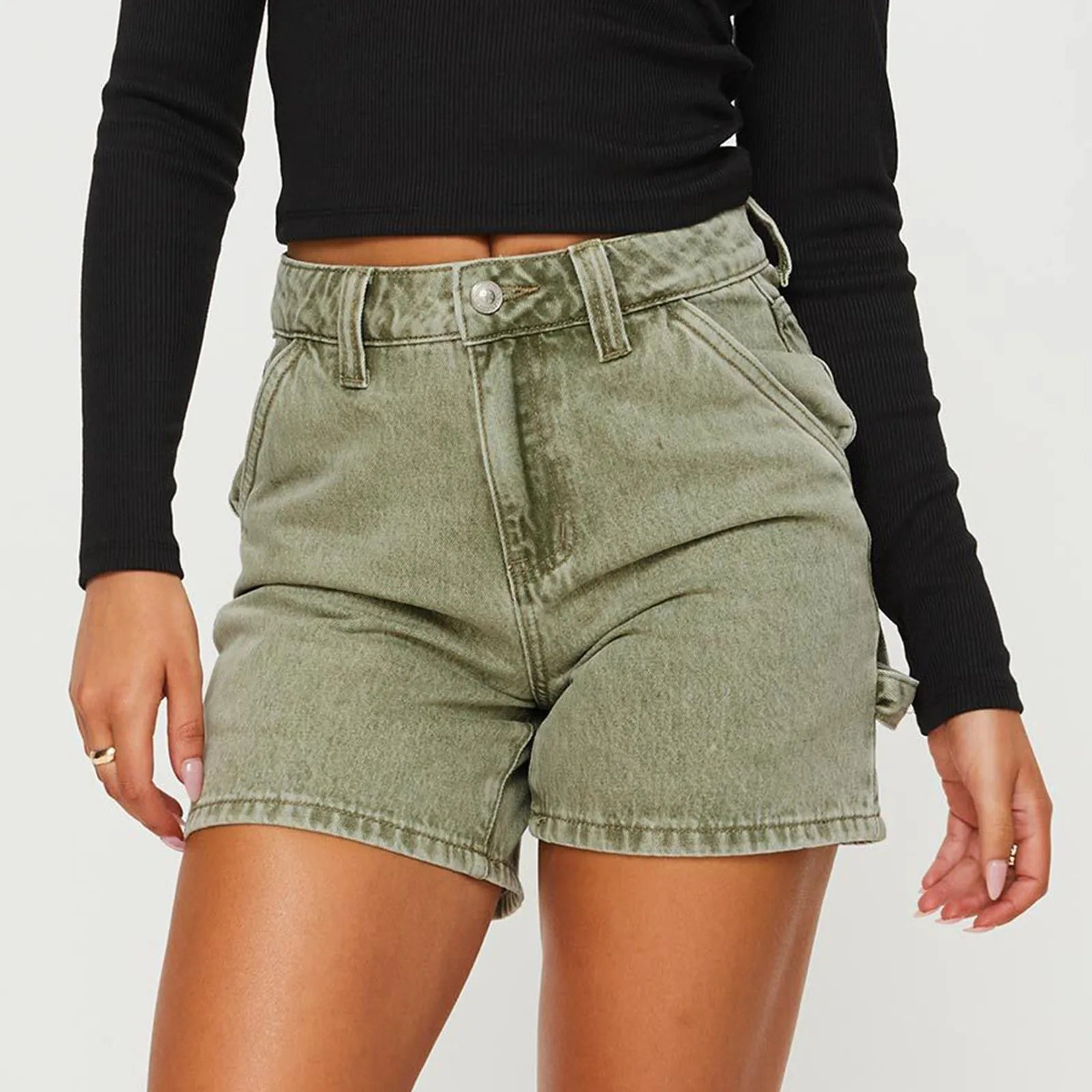 Vintage Pocket Straight Denim Short