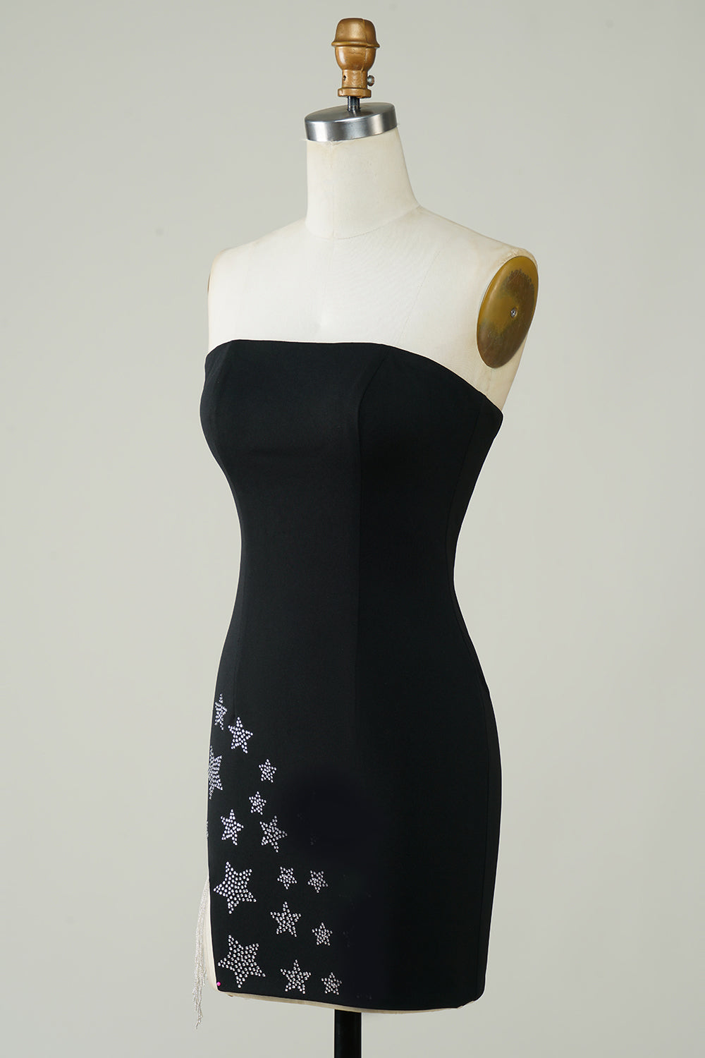 Pink Tight Homecoming Dress with Star and Fringes
