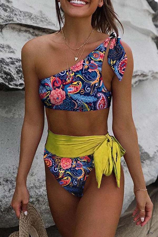 Ethnic Style Bandage Bikini Set - Fashionpara