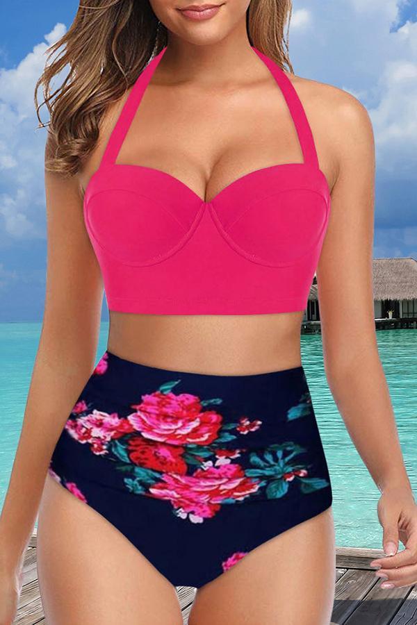 On-trend Flower Printed Bikini Swimsuit (5 Colors) - Fashionpara