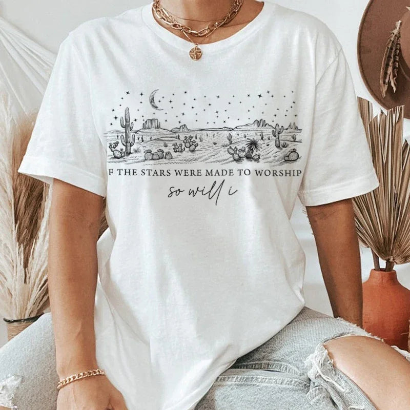 Western Desert Psalm Bible T-shirt - Fashionpara