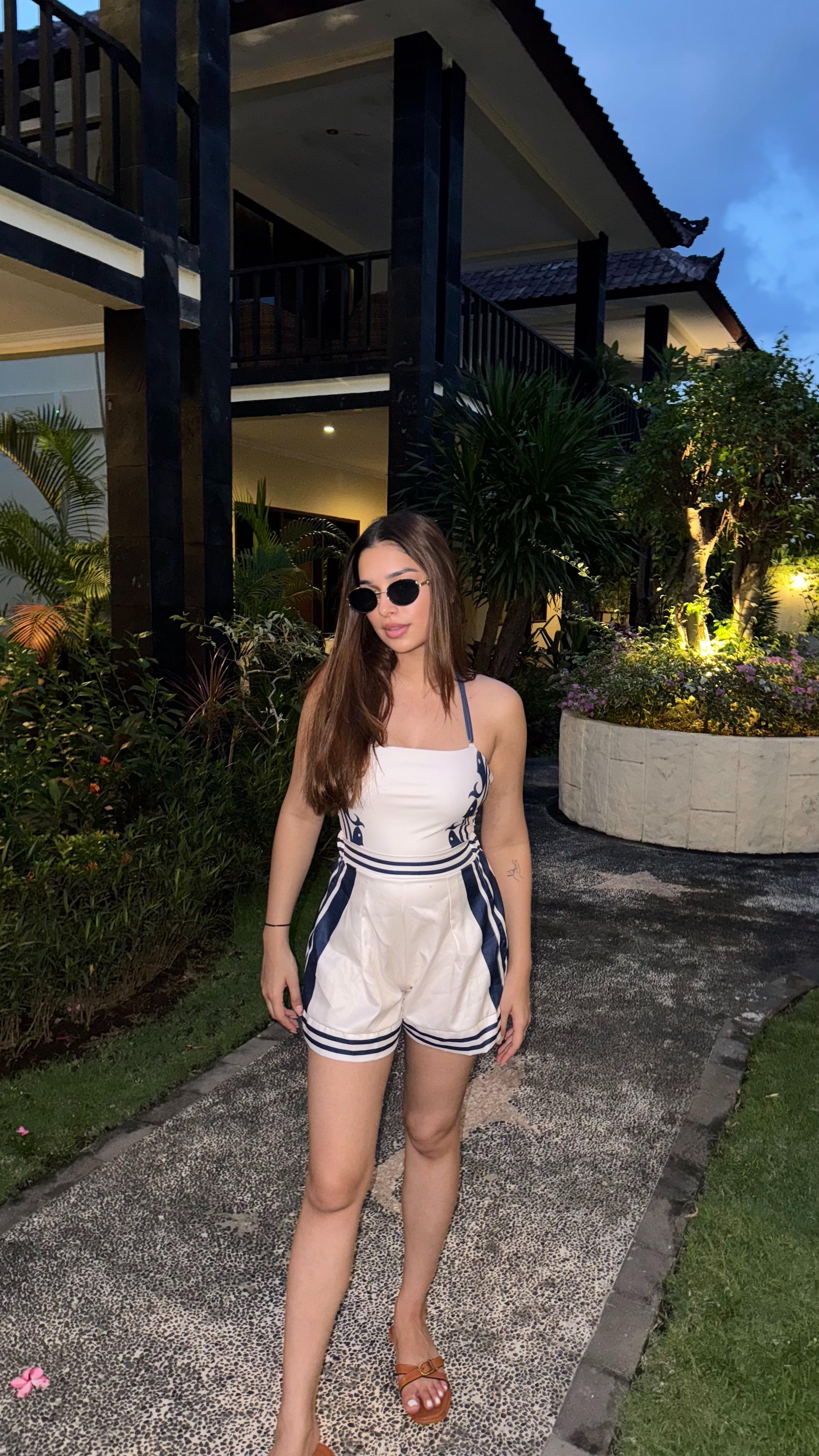 Ivory Tide Swimsuit Shorts Set - White