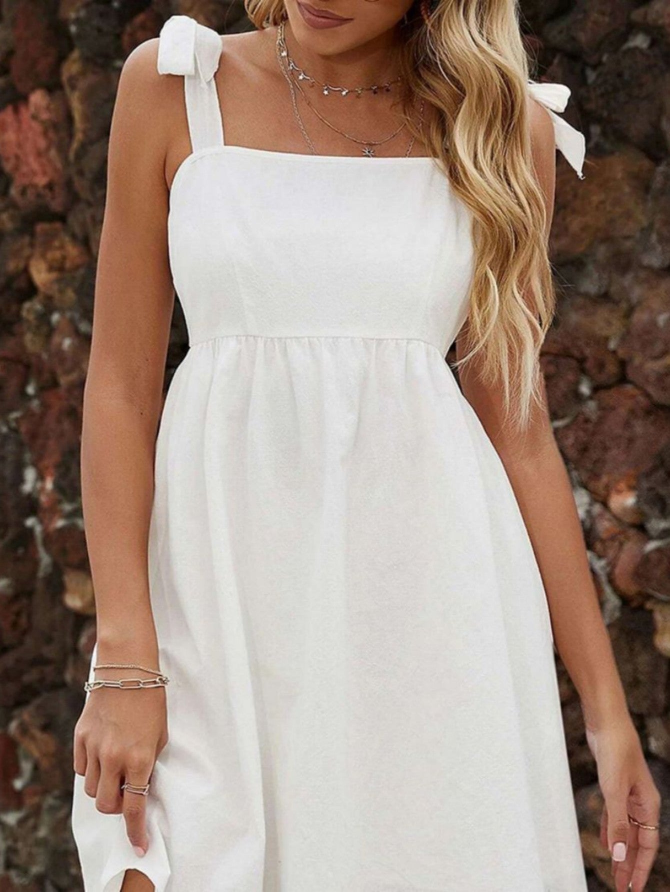 White Backless Simple Sweet Short Graduation Dress - Fashionpara