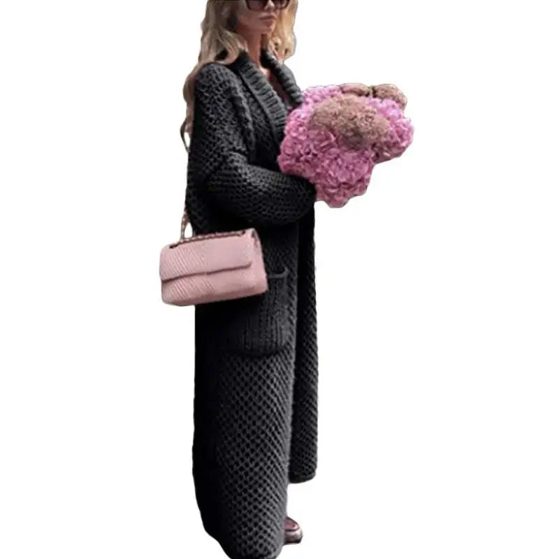 Turn Down Collar Knitted Cardigan