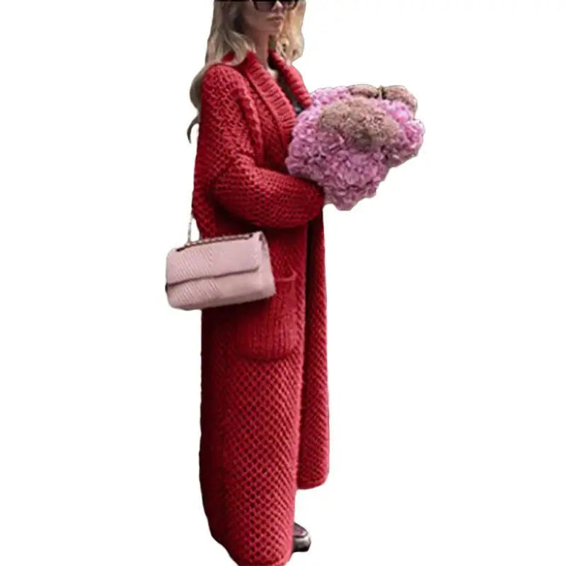 Turn Down Collar Knitted Cardigan