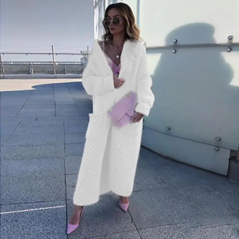 Turn Down Collar Knitted Cardigan