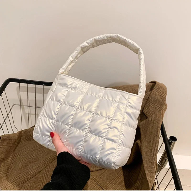 Winter Cotton Casual Tote Shoulder Handbag