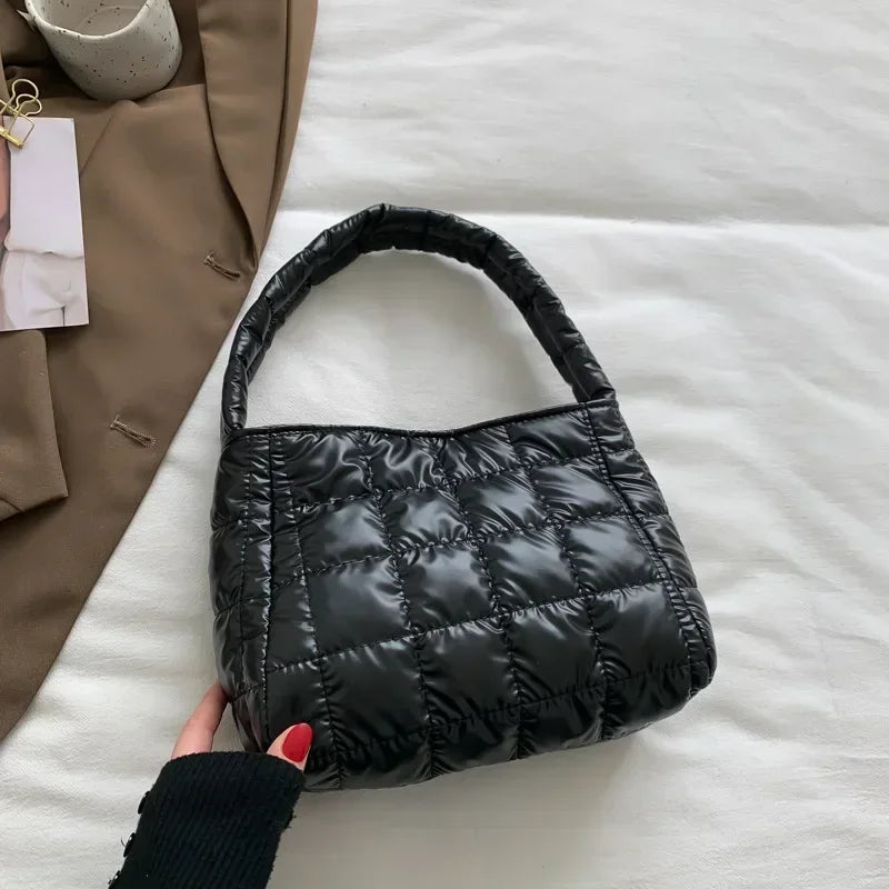 Winter Cotton Casual Tote Shoulder Handbag