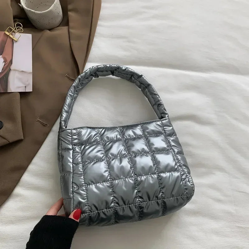 Winter Cotton Casual Tote Shoulder Handbag