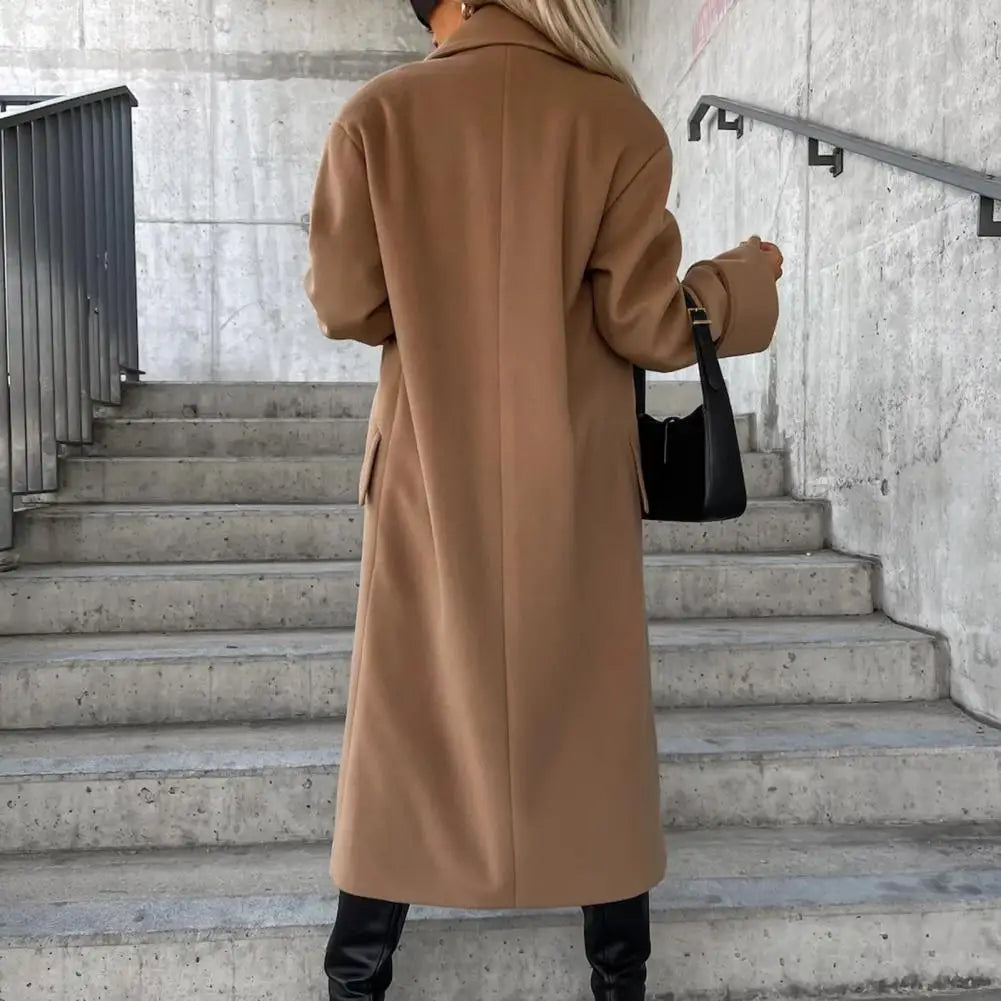 Loose Double-Breasted Windproof Overcoat