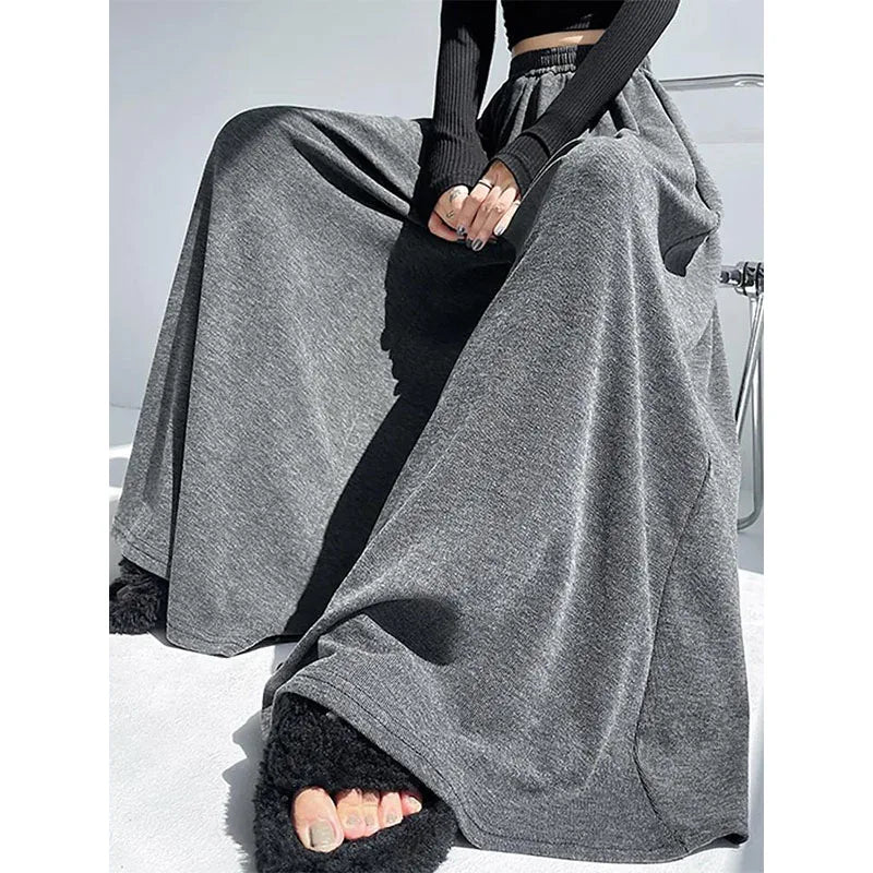 Soft High Waist Casual Wide Leg Pants