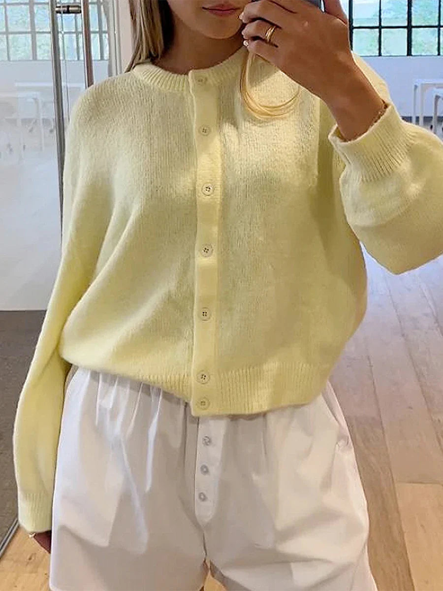 Button Down Lightweight Knit Cardigan