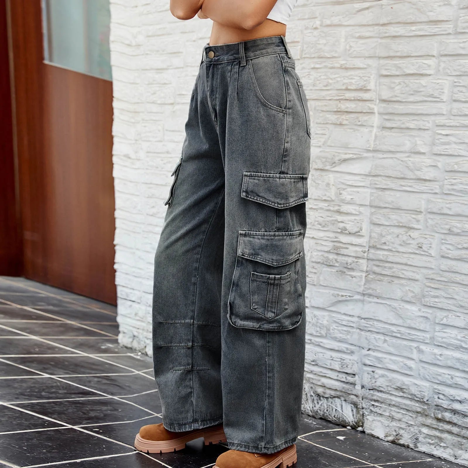 High Waist Cowboy Trousers Pants
