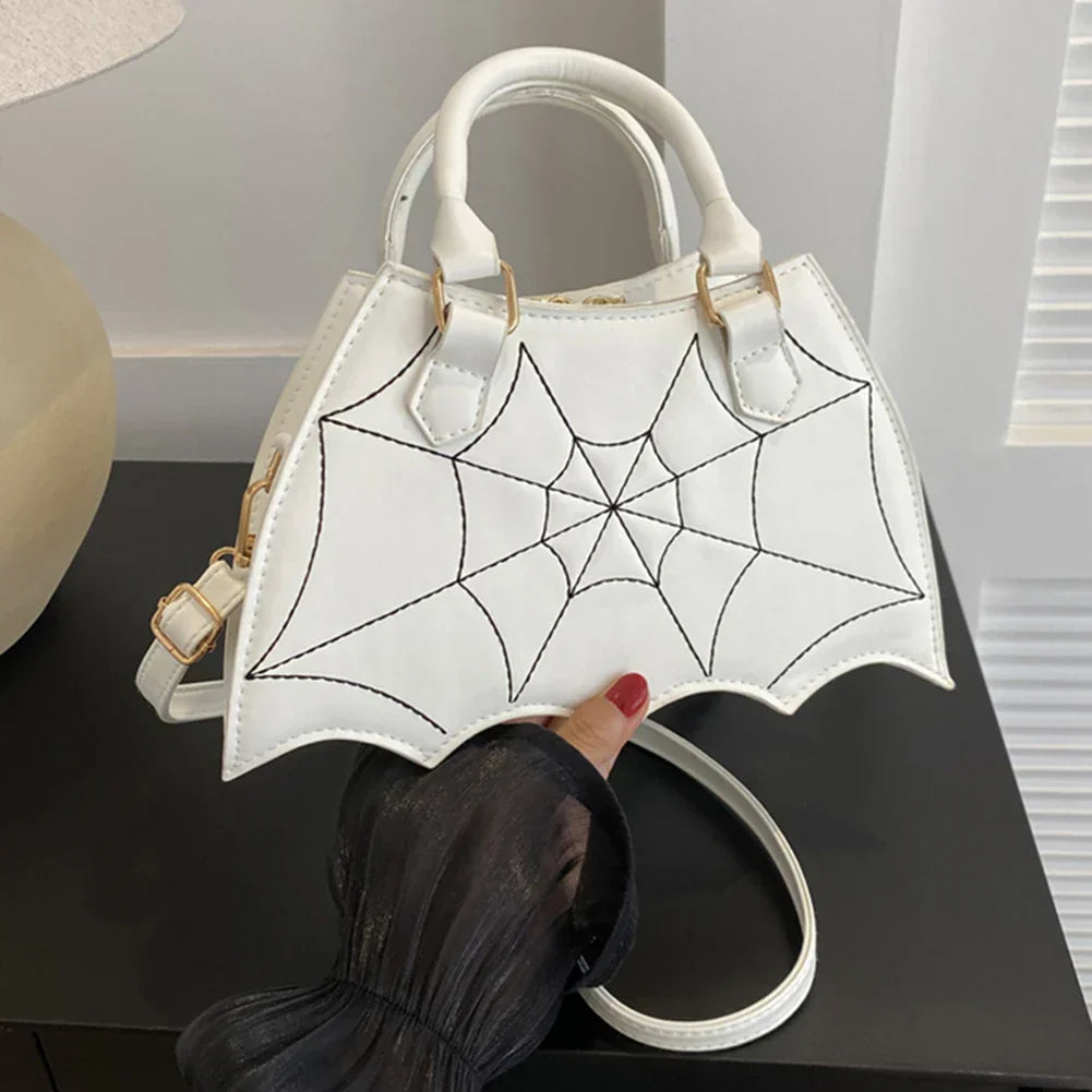 Large Capacity Coffin Shape Phone Shoulder Pu Top Handle Travel Cosmetic Crossbody Bag White1