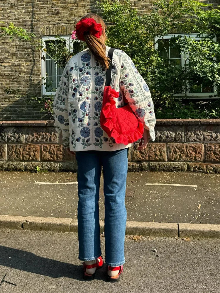 Warm Flower Print Jacket 2