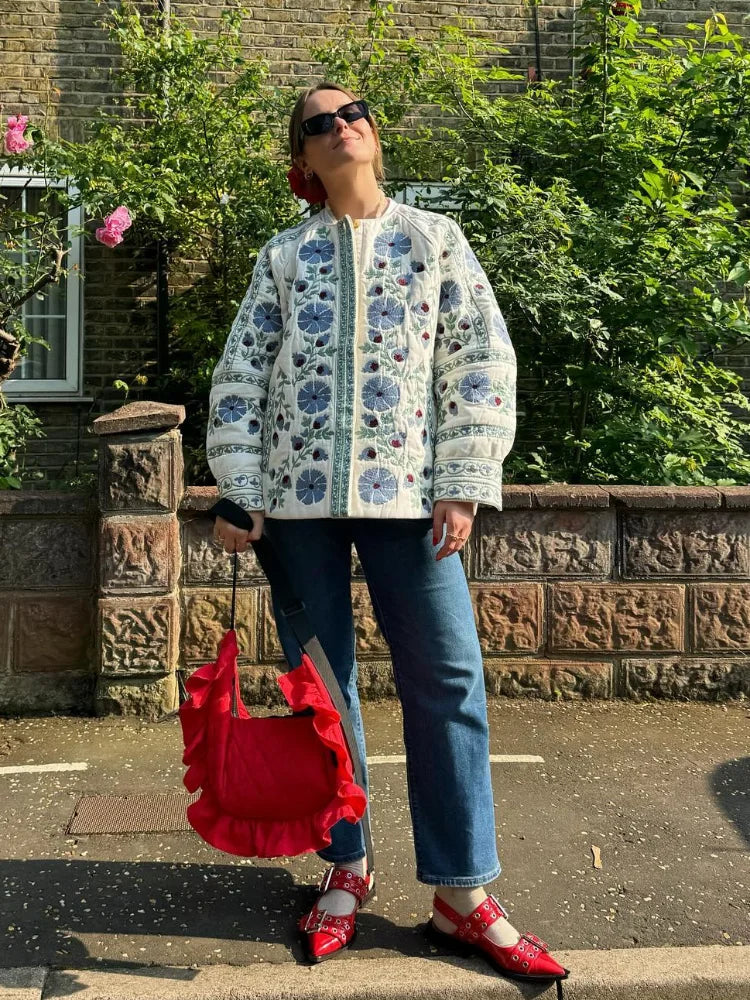 Warm Flower Print Jacket 5