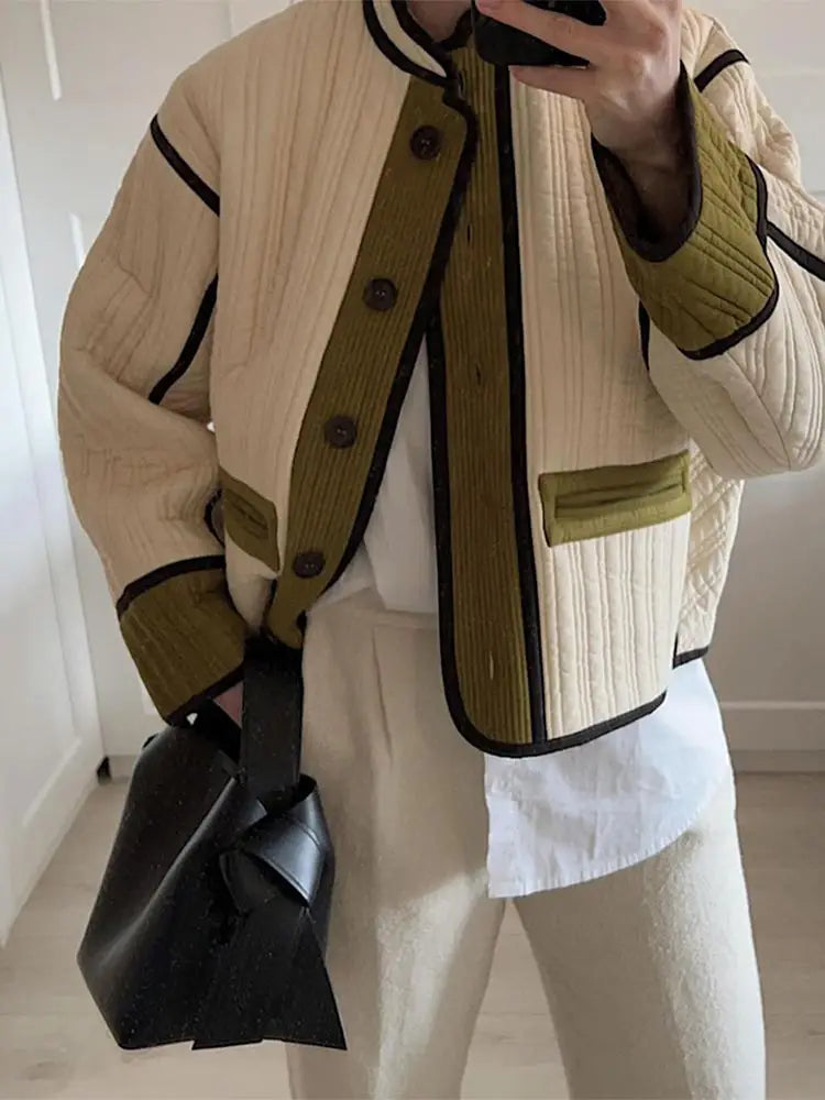 Patchwork Contrast Jacket 4