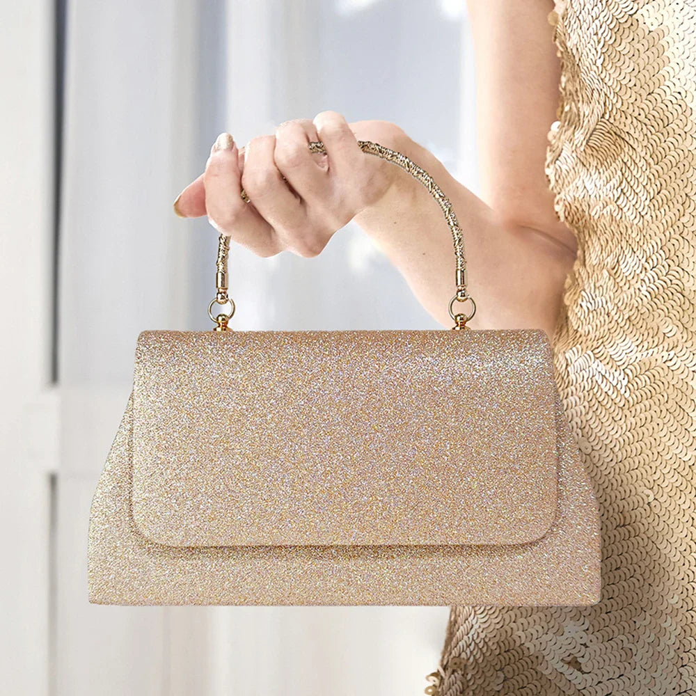 Glitter Sequin Evening Clutch Purses Crossbody Bag