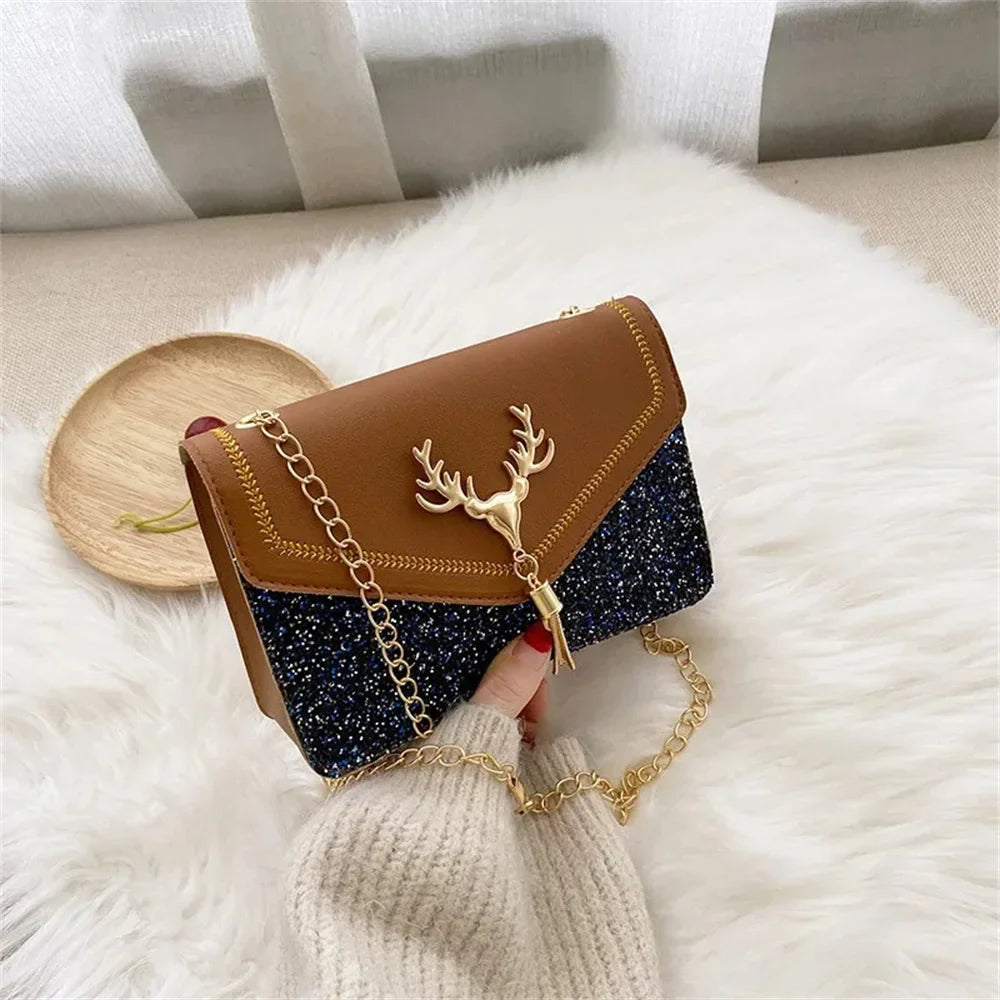 Fashion Retro PU Small Square Crossbody Handbag