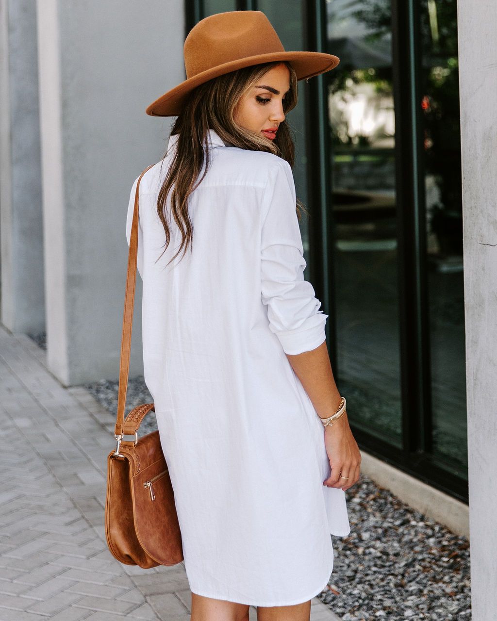 KittenAlarm - Women Long Sleeve Solid Color Casual  Button Shirt Dress Short Dresses