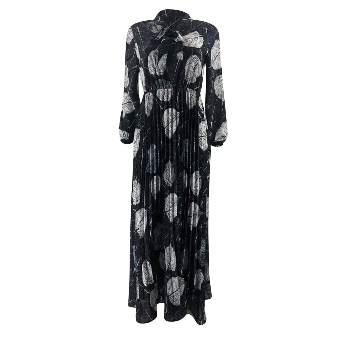 Middle East Dubai Robe Casual Muslim Printed Long Sleeves Maxi Marocain Turkish Robe Femme Dress 4