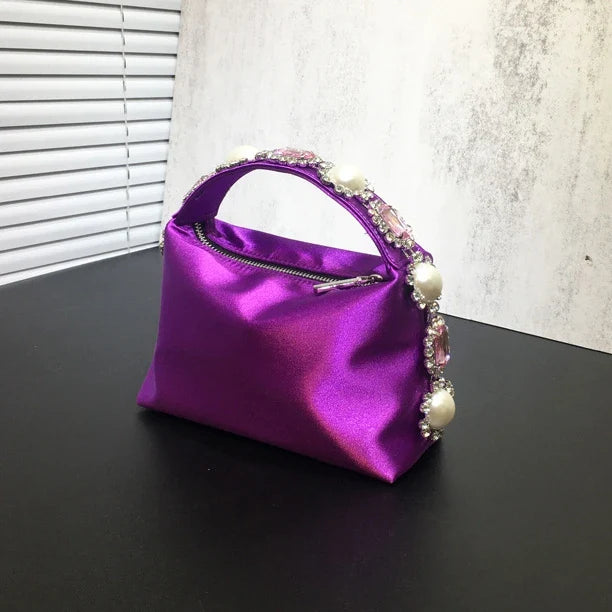 Stones Silk Phone Handbag Wristlet