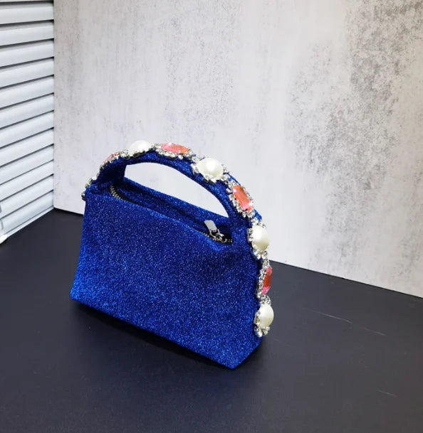 Stones Silk Phone Handbag Wristlet