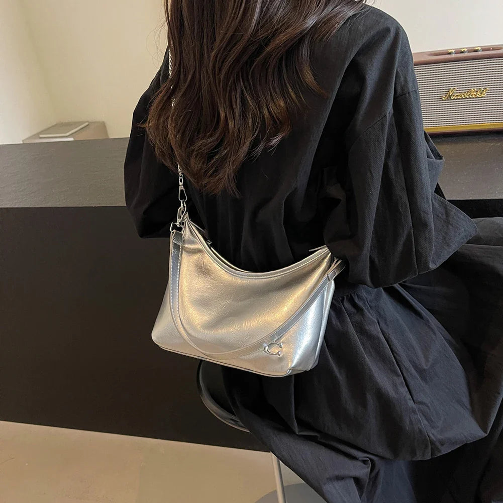 Stylish PU Crossbody Bag with Zipper