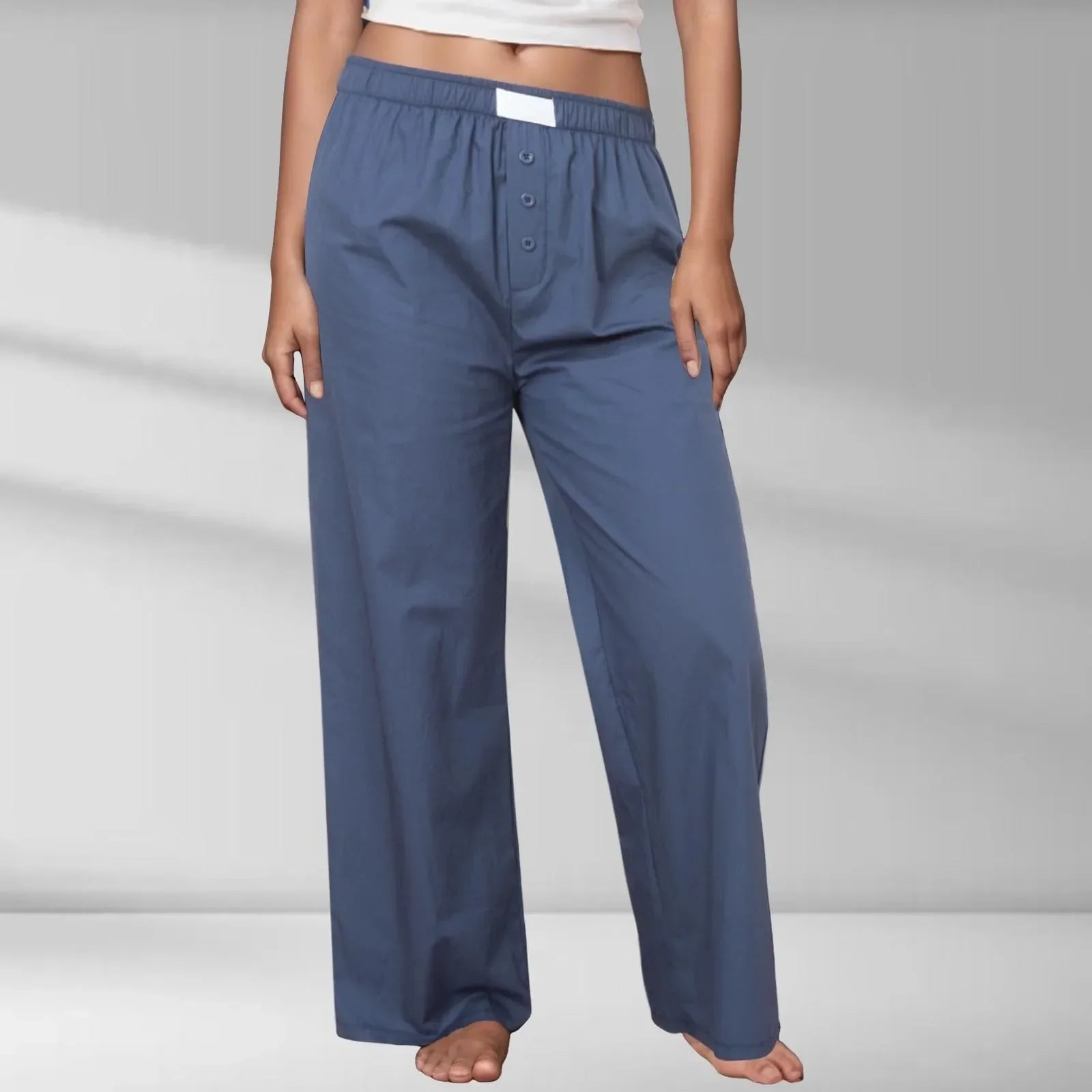 Printed Elastic Waist Slimming Pants