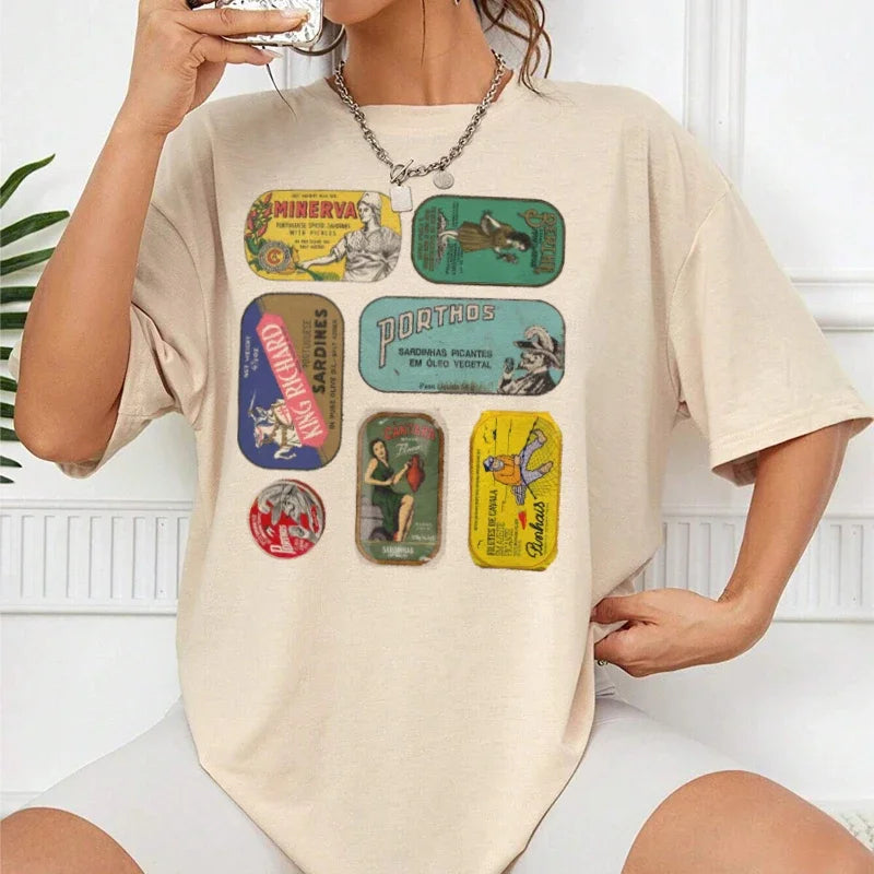 Canned Sardines Funny Foodie T-shirt - Fashionpara