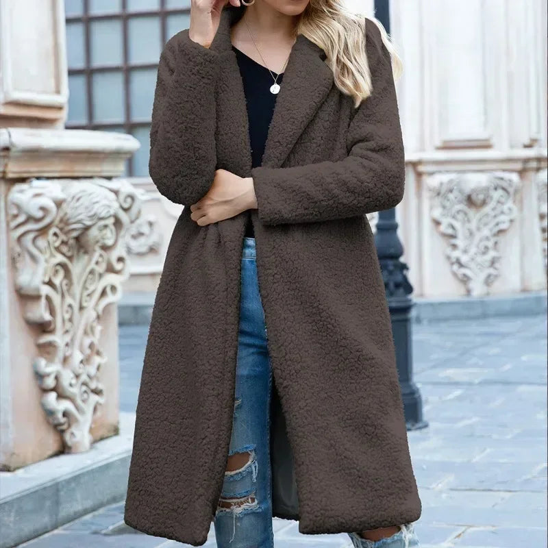 Teddy Bear Plush Turtleneck Overcoat