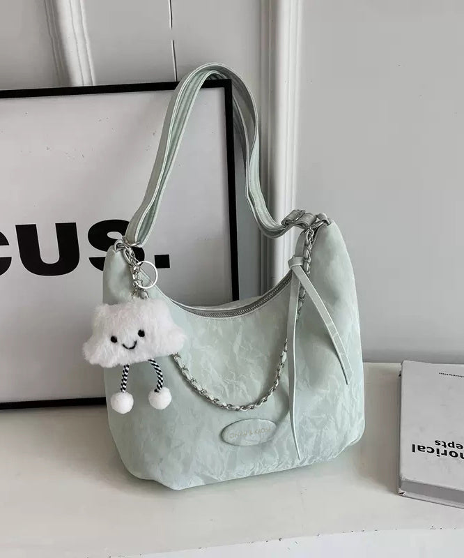 Shoulder Solid Leather Bags Calf White Durable