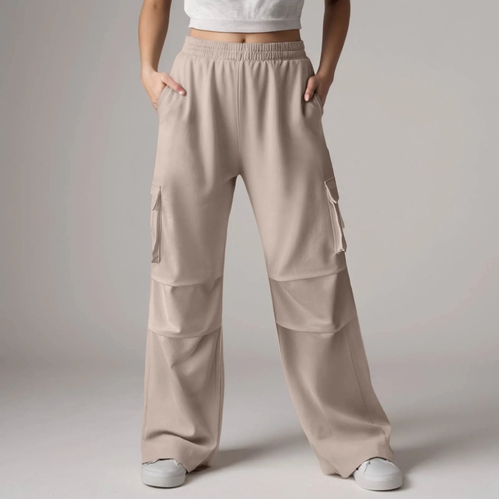 Baggy Cargo Sweatpants with Pockets Pants