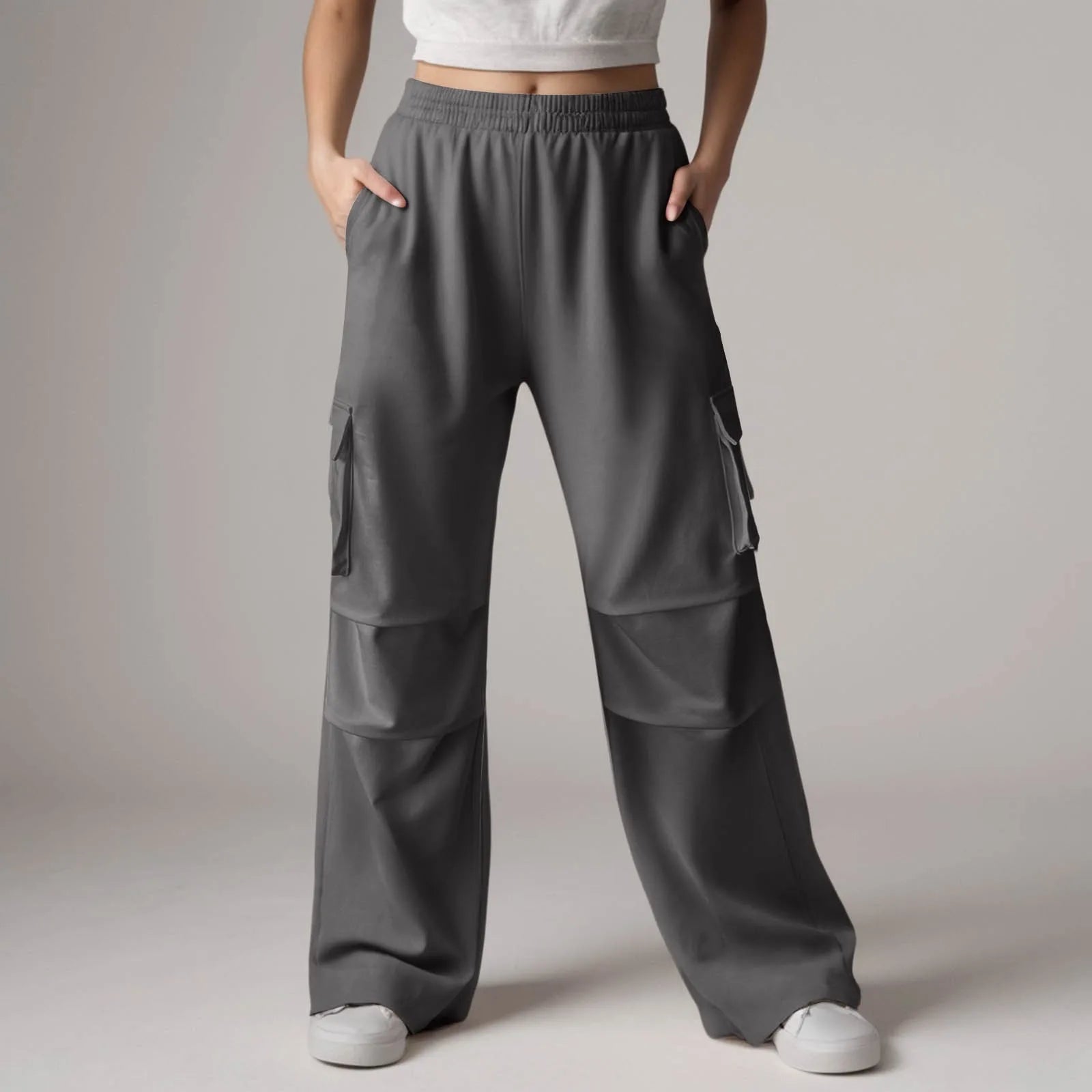 Baggy Cargo Sweatpants with Pockets Pants