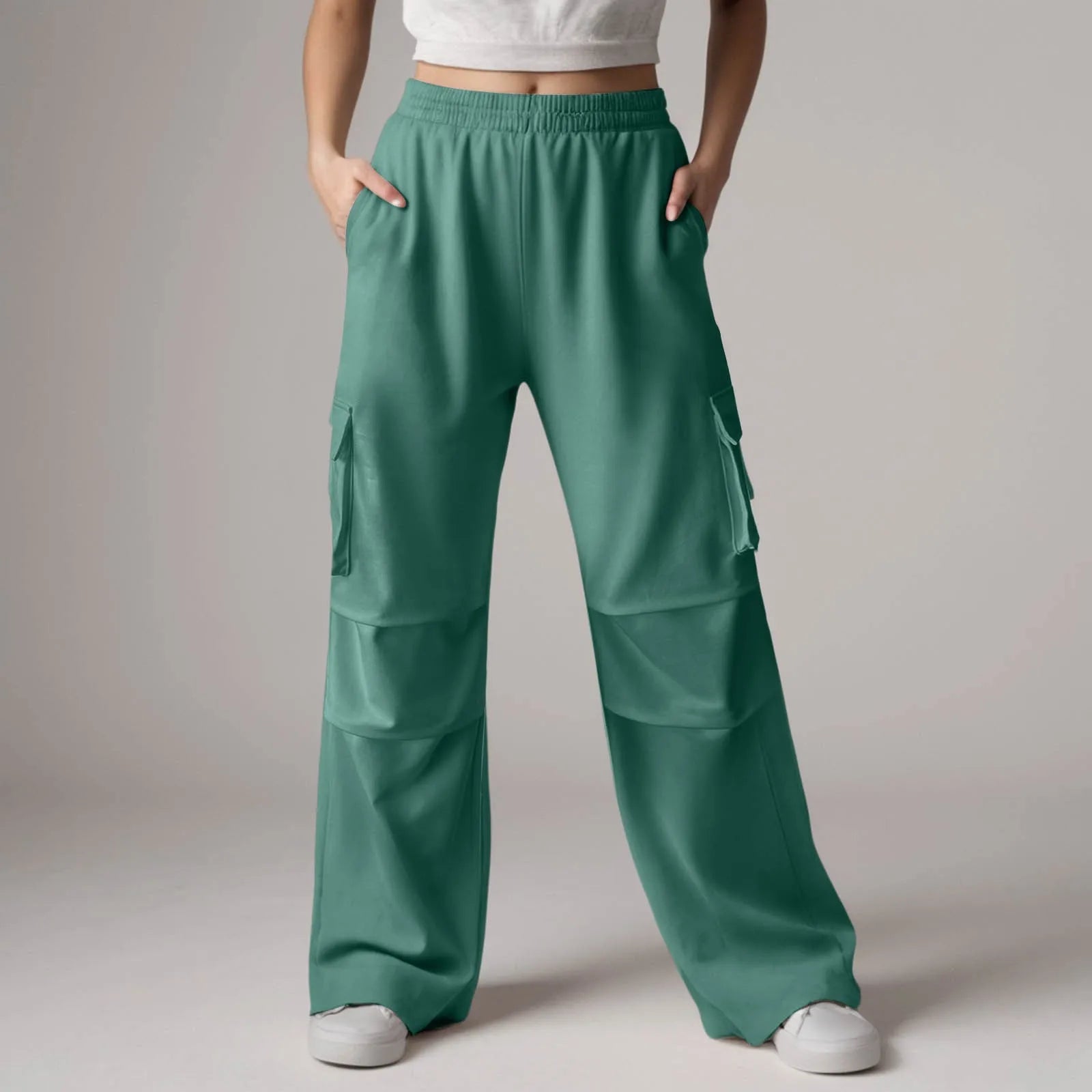 Baggy Cargo Sweatpants with Pockets Pants