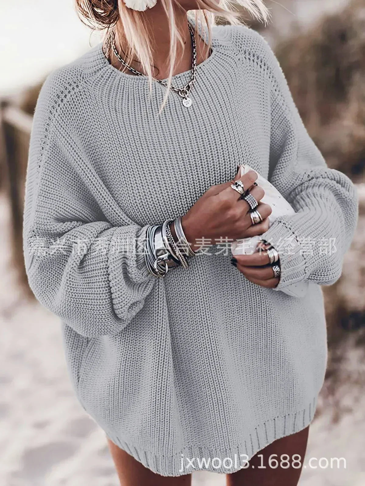 Simple Knit  Elastic  Winter Sweater
