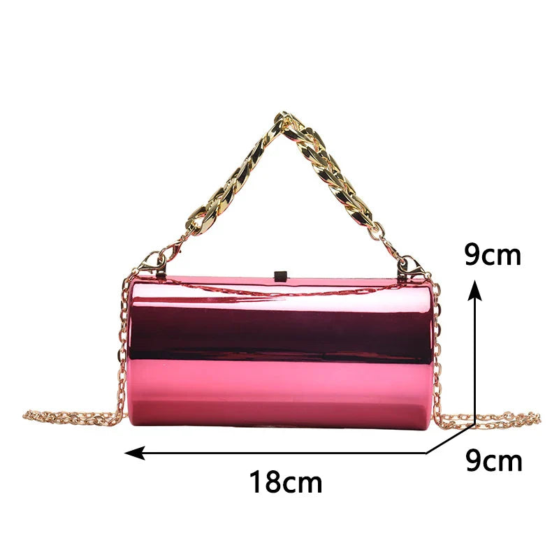Fashion Cylinder Mini Evening Crossbody Handbag