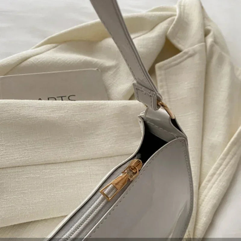 Patent Leather Designer Shoulder Handbag