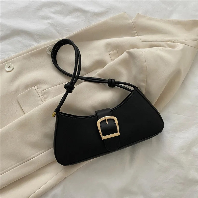 Solid Color Trendy Small Shoulder Bag