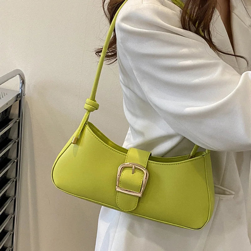 Solid Color Trendy Small Shoulder Bag