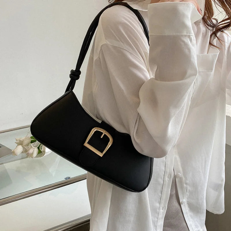 Solid Color Trendy Small Shoulder Bag